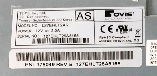 Aristocrat Mars X Gen 9 27" Main Monitor - Part #178049