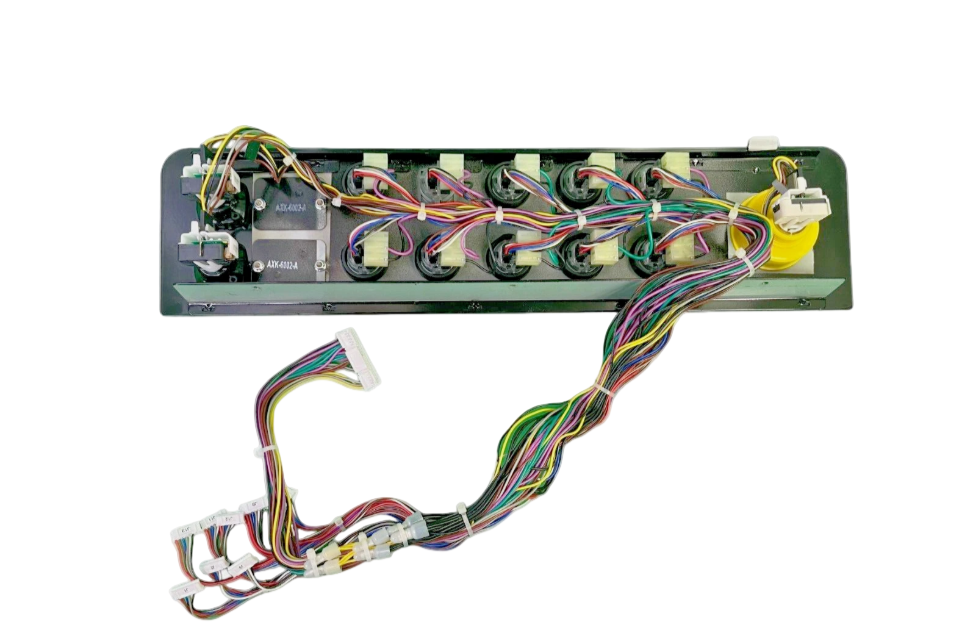 Aruze buton deck, 13 button gaming machine button deck with wiring harness